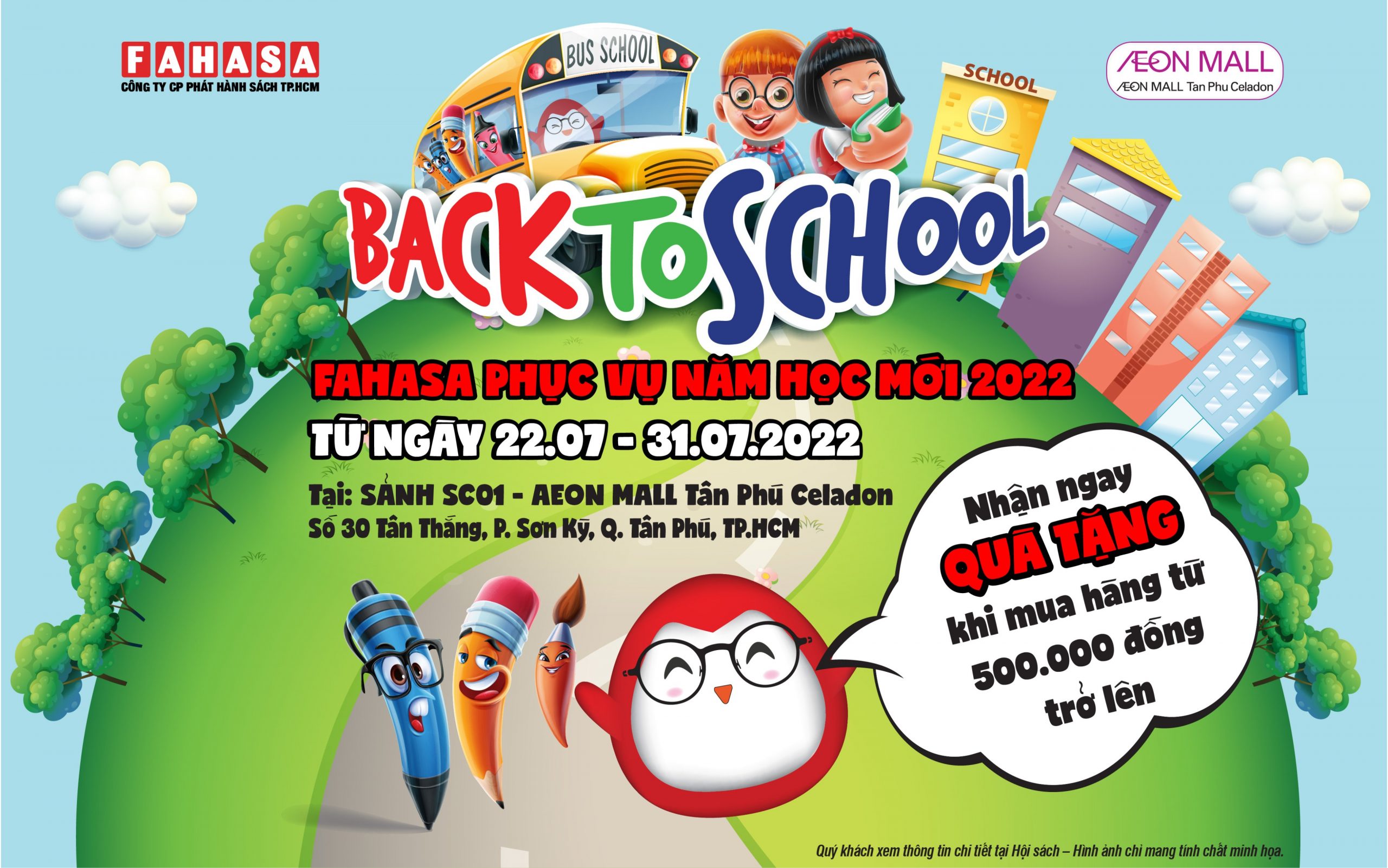 BACK TO SCHOOL WITH FAHASA SALE FAIR – AEON MALL Tân Phú Celadon