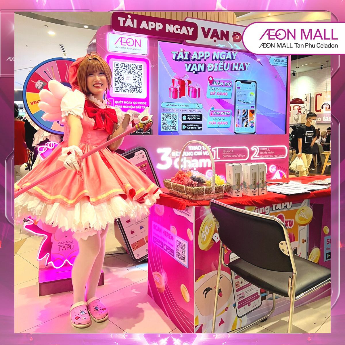 Đến AEON Mall Tân Phú và tham gia sự kiện cosplay để trải nghiệm những bộ trang phục đầy sáng tạo. Hãy cùng khám phá nơi đây, nơi mà những fan hâm mộ có thể cùng nhau tạo nên các bức ảnh đẹp và kỷ niệm tuyệt vời.