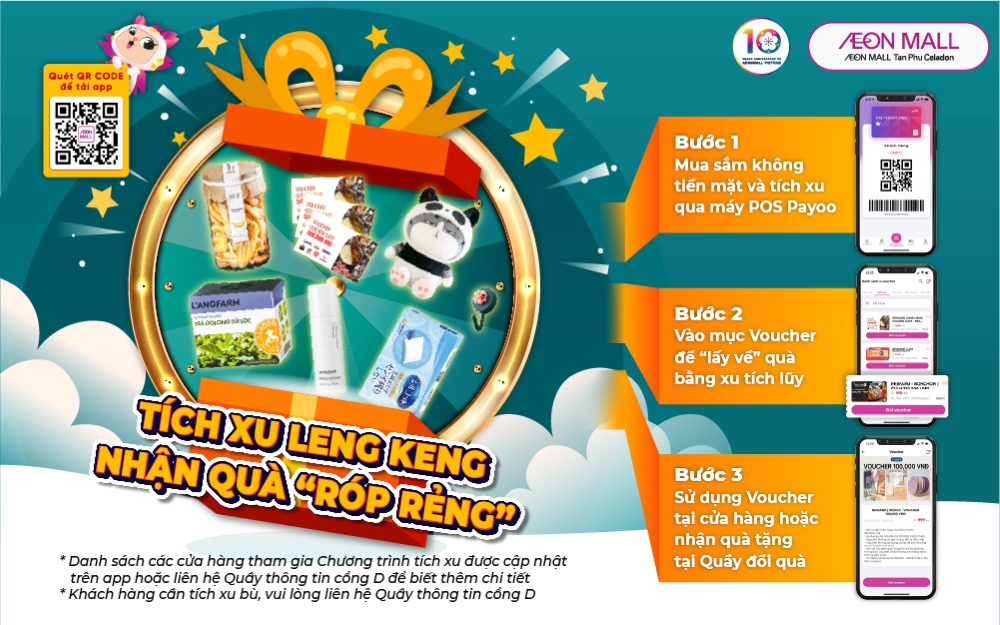 MONTHLY COIN GIFT ON JUNE – AEON MALL Tân Phú Celadon