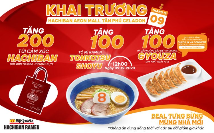 KHAI TRƯƠNG HACHIBAN NGÀY 09.12.2023